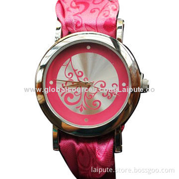Fashionable Beautiful Ladies' Ribbon Watch with Interchangeable Strap